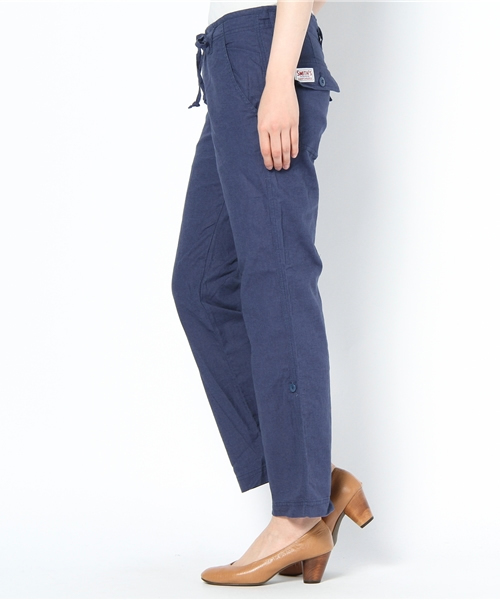 coen（コーエン）の「SMITH（スミス）綿麻イージーパンツ（その他パンツ・レディース・ネイビー/オフホワイト/ダークブラウン/オリーブ・MEDIUM/LARGE）」の5枚目の写真