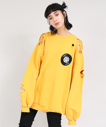 PUNYUS | レコード刺繍クラッシュスウェット(スウェット)