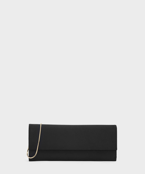CHARLES & KEITH（チャールズ & キース）の「ベーシックフロントフラップクラッチ / BASIC FRONT FLAP CLUTCH（クラッチバッグ・レディース・ブラック/ブラック系その他・S）」の2枚目の写真