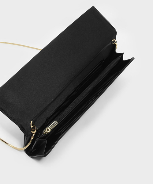 CHARLES & KEITH（チャールズ & キース）の「ベーシックフロントフラップクラッチ / BASIC FRONT FLAP CLUTCH（クラッチバッグ・レディース・ブラック/ブラック系その他・S）」の6枚目の写真
