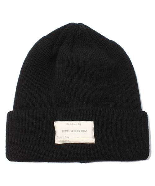 BEAMS（ビームス）の「□BEAMS / 縮絨ニットキャップ（ニットキャップ/ビーニー・メンズ・ブラック/カーキ/レッド/グリーン/ブルー/ネイビー・ONE SIZE）」の2枚目の写真