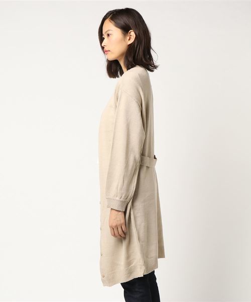 LBC(エルビーシー)の「バックベルトロングカーディガン(カーディガン/ボレロ・レディース・チャコールグレー/ライトパープル/ベージュ・MEDIUM/LARGE)」の5枚目の写真