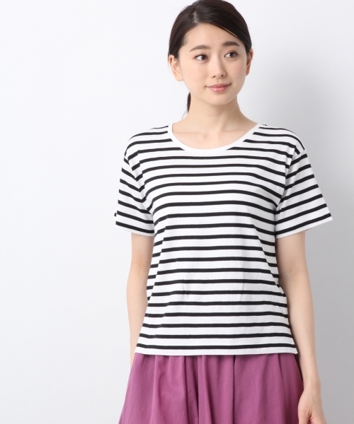 LEPSIM(レプシィム)の「ADDICOTTOボーダーTEE 779759(Tシャツ/カットソー・レディース・ホワイト×ブラック/ホワイト×グレー/ベージュ系その他・MEDIUM/LARGE)」の12枚目の写真