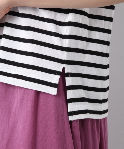 LEPSIM(レプシィム)の「ADDICOTTOボーダーTEE 779759(Tシャツ/カットソー・レディース・ホワイト×ブラック/ホワイト×グレー/ベージュ系その他・MEDIUM/LARGE)」の6枚目の写真