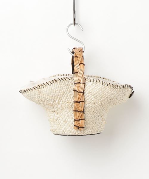 LE TALON（ルタロン）の「KAKATOO ワンハンドルHATバスケット（かごバッグ・レディース・ブラック/アイボリー・FREE）」の2枚目の写真