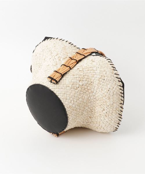 LE TALON（ルタロン）の「KAKATOO ワンハンドルHATバスケット（かごバッグ・レディース・ブラック/アイボリー・FREE）」の6枚目の写真