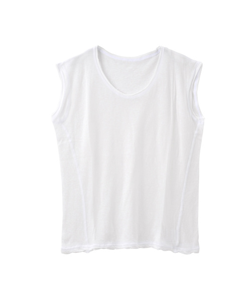 Plantation（プランテーション）の「ｴｼﾞﾌﾟﾄｺｯﾄﾝⅡ（Tシャツ/カットソー・レディース・ホワイト/ライトグリーン/ブルー/ネイビー/ライトグレー/ブラック・M size）」の2枚目の写真