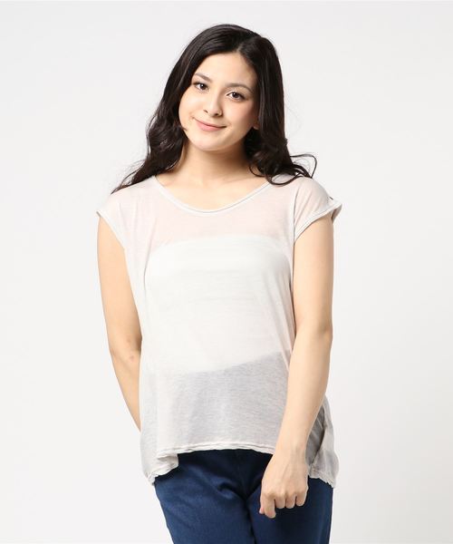 Plantation（プランテーション）の「ｴｼﾞﾌﾟﾄｺｯﾄﾝⅡ（Tシャツ/カットソー・レディース・ホワイト/ライトグリーン/ブルー/ネイビー/ライトグレー/ブラック・M size）」の11枚目の写真