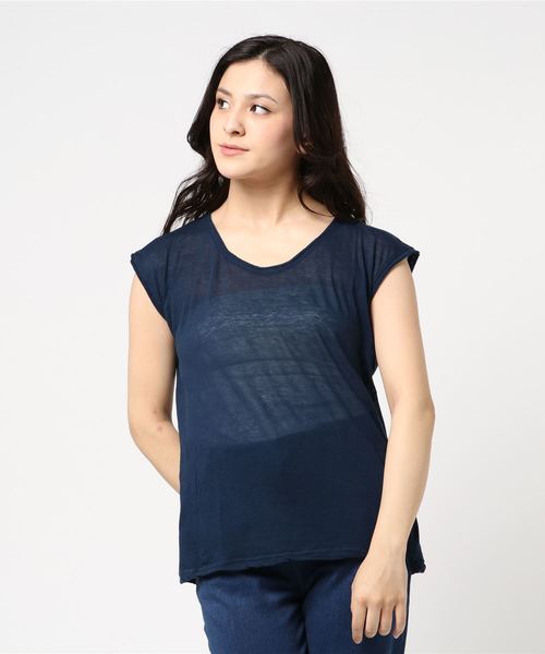 Plantation（プランテーション）の「ｴｼﾞﾌﾟﾄｺｯﾄﾝⅡ（Tシャツ/カットソー・レディース・ホワイト/ライトグリーン/ブルー/ネイビー/ライトグレー/ブラック・M size）」の13枚目の写真