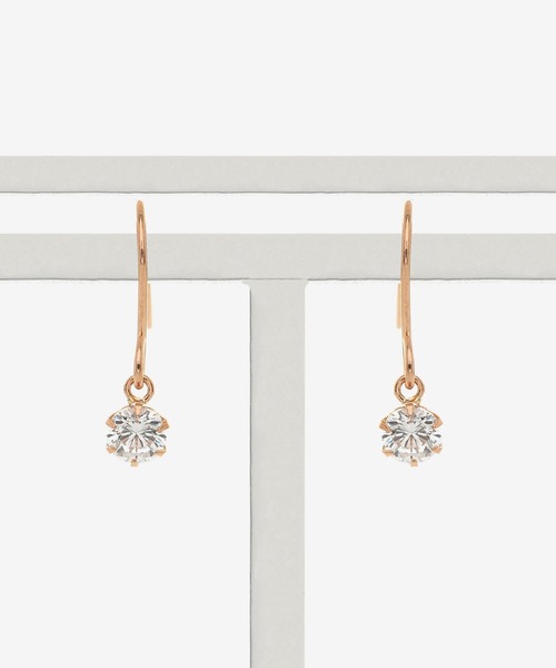 ESTELLE（エステール）の「K18 ピンクゴールド キュービックジルコニア ピアス(S) ESTELLE/エステール（ピアス（両耳用）・レディース・ピンクゴールド・-）」の10枚目の写真