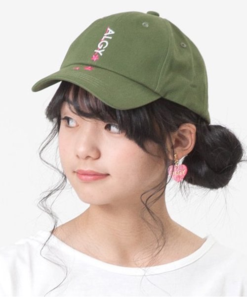 algy（アルジー）の「タテロゴスターキャップ（キャップ・キッズ・ブラック/レッド/カーキ・MEDIUM/SMALL）」の3枚目の写真