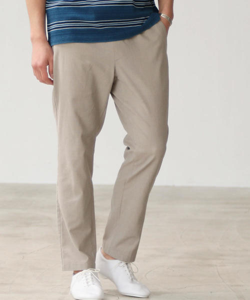 green label relaxing（グリーンレーベルリラクシング）の「SC STRC バーズアイイージー9分丈 クロップド パンツ ＜吸水速乾＞ ◆（その他パンツ・メンズ・ベージュ/ネイビー/ダークグレー・S/XL/XS/L/M）」の3枚目の写真