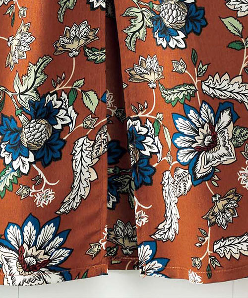 GeeRA（ジーラ）の「２ＷＡＹブラウス＆スリットスカート【２点セット】（アンサンブル・レディース・ブラック/レンガ・LARGE/X-LARGE/MEDIUM）」の9枚目の写真