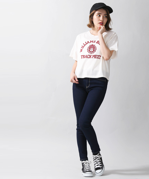 WEGO（ウィゴー）の「WEGO/アーチロゴプリントTシャツ（Tシャツ/カットソー・レディース・ベージュ/ネイビー/ナチュラル・FREE）」の15枚目の写真