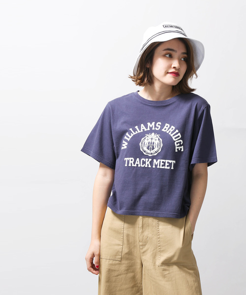 WEGO（ウィゴー）の「WEGO/アーチロゴプリントTシャツ（Tシャツ/カットソー・レディース・ベージュ/ネイビー/ナチュラル・FREE）」の10枚目の写真