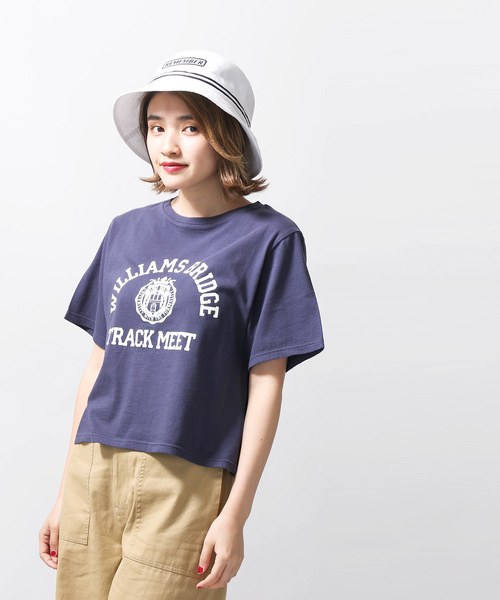 WEGO（ウィゴー）の「WEGO/アーチロゴプリントTシャツ（Tシャツ/カットソー・レディース・ベージュ/ネイビー/ナチュラル・FREE）」の9枚目の写真