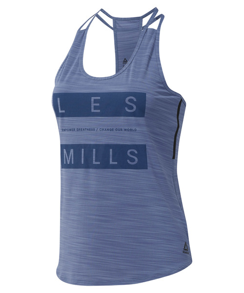 Reebok（リーボック）の「【2018秋冬新作】レズミルズ ウィメンズダブルストラップタンク（タンクトップ・レディース・グレイッシュブルー・MEDIUM/LARGE/X-LARGE/SMALL）」の8枚目の写真