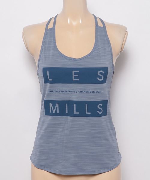 Reebok（リーボック）の「【2018秋冬新作】レズミルズ ウィメンズダブルストラップタンク（タンクトップ・レディース・グレイッシュブルー・MEDIUM/LARGE/X-LARGE/SMALL）」の4枚目の写真
