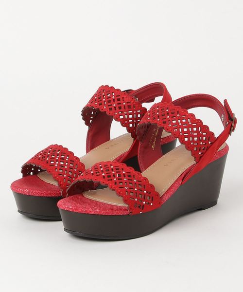 Vanitybeauty バニティービューティー の 厚底カットワークサンダル サンダル Wear