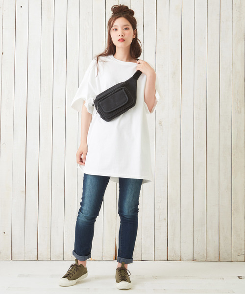 CUBE SUGAR(キューブシュガー)の「キャンバスウエストポーチ(ボディバッグ/ウエストポーチ・レディース・ブラック/カーキ・M)」の6枚目の写真