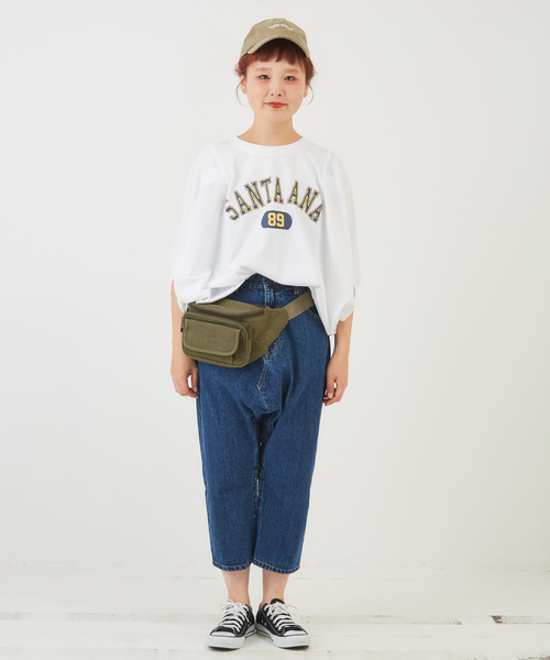 CUBE SUGAR(キューブシュガー)の「キャンバスウエストポーチ(ボディバッグ/ウエストポーチ・レディース・ブラック/カーキ・M)」の10枚目の写真