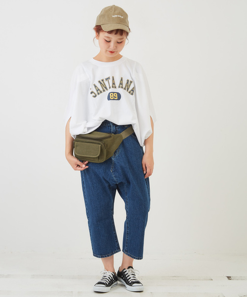 CUBE SUGAR(キューブシュガー)の「キャンバスウエストポーチ(ボディバッグ/ウエストポーチ・レディース・ブラック/カーキ・M)」の11枚目の写真