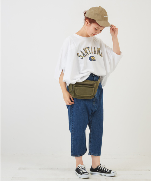 CUBE SUGAR(キューブシュガー)の「キャンバスウエストポーチ(ボディバッグ/ウエストポーチ・レディース・ブラック/カーキ・M)」の12枚目の写真