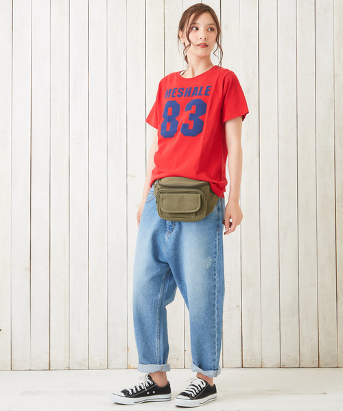 CUBE SUGAR(キューブシュガー)の「キャンバスウエストポーチ(ボディバッグ/ウエストポーチ・レディース・ブラック/カーキ・M)」の13枚目の写真