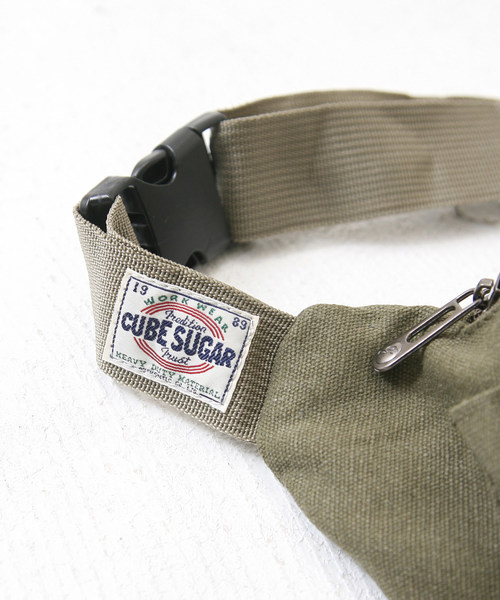 CUBE SUGAR(キューブシュガー)の「キャンバスウエストポーチ(ボディバッグ/ウエストポーチ・レディース・ブラック/カーキ・M)」の16枚目の写真