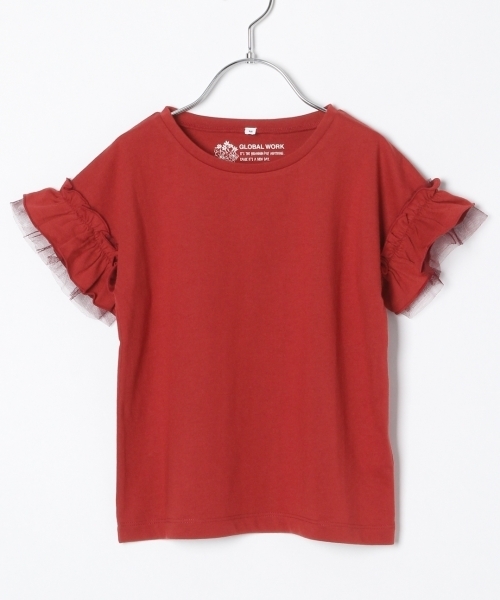GLOBAL WORK（グローバルワーク）の「【キッズ】カットフリルスリーブT半袖/799699（Tシャツ/カットソー・キッズ・ネイビー/レッド/その他1/イエロー・SMALL/MEDIUM/LARGE/X-LARGE/XX-LARGE）」の4枚目の写真