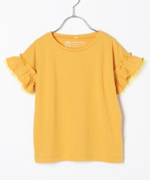 GLOBAL WORK（グローバルワーク）の「【キッズ】カットフリルスリーブT半袖/799699（Tシャツ/カットソー・キッズ・ネイビー/レッド/その他1/イエロー・SMALL/MEDIUM/LARGE/X-LARGE/XX-LARGE）」の3枚目の写真