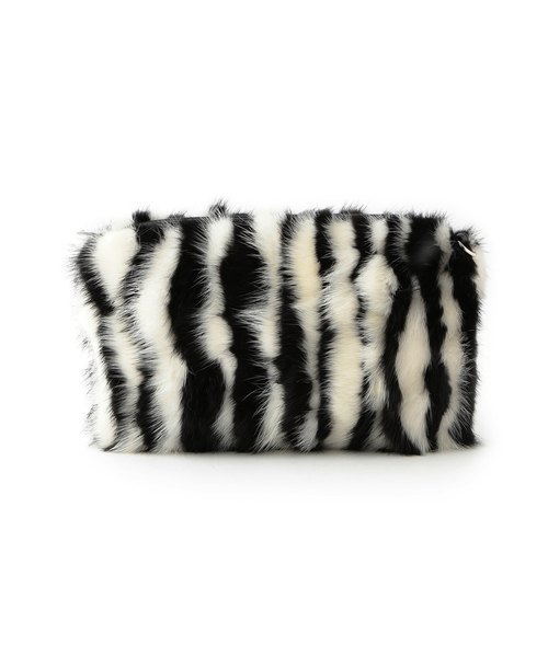 LOVELESS（ラブレス）の「【LOVELESS】モノトーンミンクストライプ2WAYファーショルダーバッグ（ショルダーバッグ・レディース・オフホワイト・FREE）」の10枚目の写真