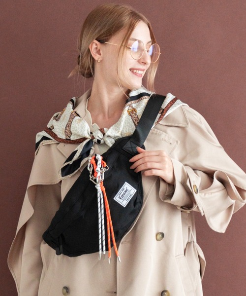 DEVICE（デバイス）の「Rename CORDURA ナイロン 軽量 ウエストバッグ ショルダーバッグ（ボディバッグ/ウエストポーチ・レディース・ブラック/ネイビー/ホワイト/カーキ/カモフラージュ・FREE）」の11枚目の写真