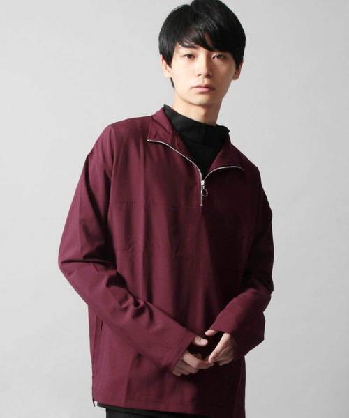 ASTRONOMY(アストロノミー)の「ポリトロ ストレッチ ハーフ ZIP ワイド ハイネック プルオーバー(Tシャツ/カットソー・メンズ・ブラック/ネイビー/ブルー/ワイン・M/L/XL)」の4枚目の写真