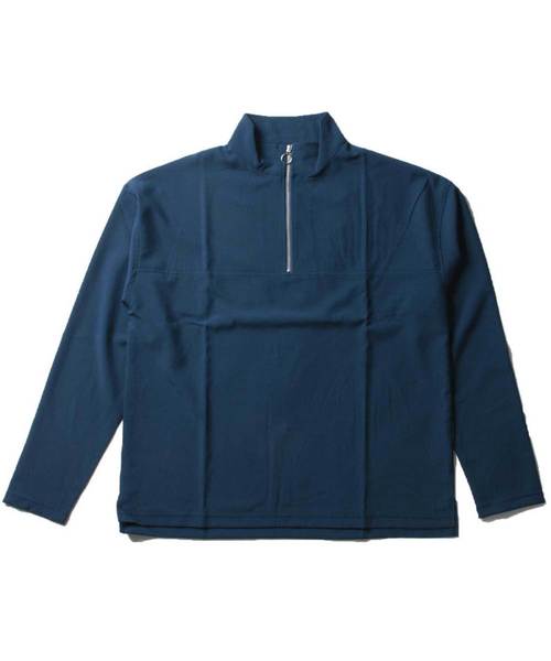 ASTRONOMY(アストロノミー)の「ポリトロ ストレッチ ハーフ ZIP ワイド ハイネック プルオーバー(Tシャツ/カットソー・メンズ・ブラック/ネイビー/ブルー/ワイン・M/L/XL)」の14枚目の写真