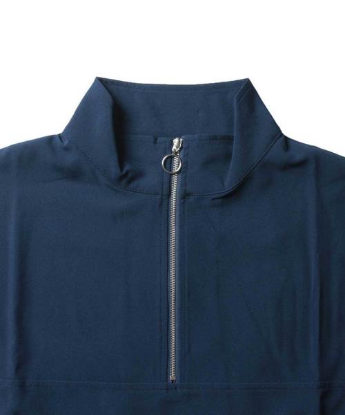 ASTRONOMY(アストロノミー)の「ポリトロ ストレッチ ハーフ ZIP ワイド ハイネック プルオーバー(Tシャツ/カットソー・メンズ・ブラック/ネイビー/ブルー/ワイン・M/L/XL)」の13枚目の写真