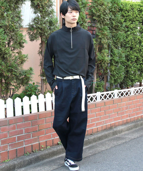 ASTRONOMY(アストロノミー)の「ポリトロ ストレッチ ハーフ ZIP ワイド ハイネック プルオーバー(Tシャツ/カットソー・メンズ・ブラック/ネイビー/ブルー/ワイン・M/L/XL)」の16枚目の写真