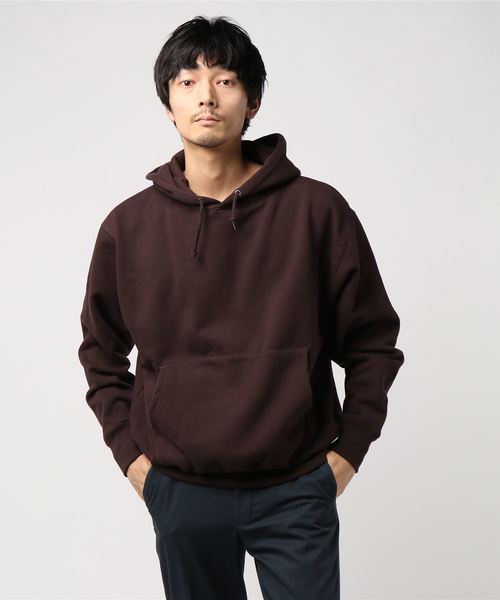 WEGO（ウィゴー）の「WEGO VINTAGE/ヘビーウェイトビッグシルエットパーカー（パーカー・メンズ・ブラック/ダークグリーン/ダークブラウン/オフホワイト/杢グレー/ワイン/グリーン系その他/ライトベージュ・MEDIUM/LARGE/X-LARGE）」の15枚目の写真