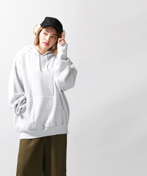 WEGO（ウィゴー）の「WEGO VINTAGE/ヘビーウェイトビッグシルエットパーカー（パーカー・メンズ・ブラック/ダークグリーン/ダークブラウン/オフホワイト/杢グレー/ワイン/グリーン系その他/ライトベージュ・MEDIUM/LARGE/X-LARGE）」の14枚目の写真