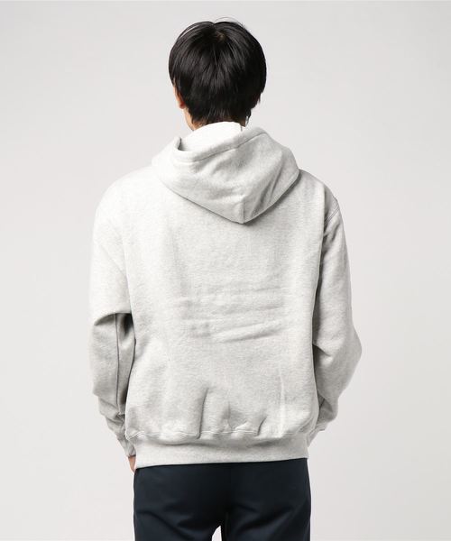 WEGO（ウィゴー）の「WEGO VINTAGE/ヘビーウェイトビッグシルエットパーカー（パーカー・メンズ・ブラック/ダークグリーン/ダークブラウン/オフホワイト/杢グレー/ワイン/グリーン系その他/ライトベージュ・MEDIUM/LARGE/X-LARGE）」の10枚目の写真