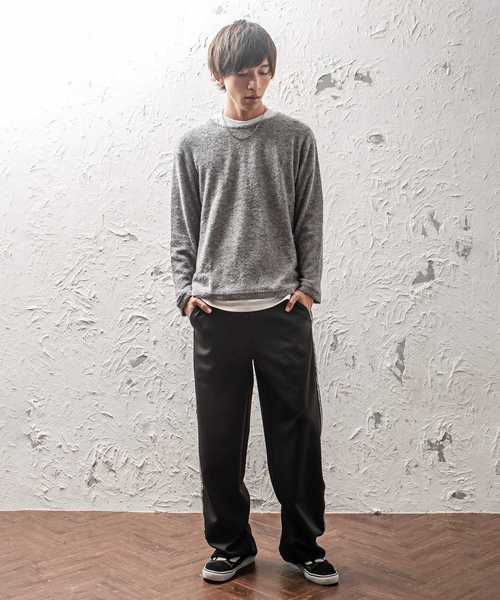 MinoriTY(マイノリティ)の「(2点セット)アンサンブル/ニットソー/ブークレパイル長袖+長袖(Tシャツ/カットソー・メンズ・ブラック/ネイビー/杢グレー/ワイン・M/L)」の8枚目の写真