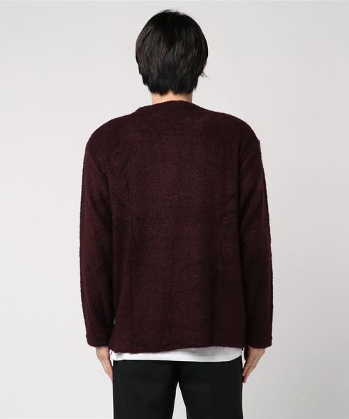 MinoriTY(マイノリティ)の「(2点セット)アンサンブル/ニットソー/ブークレパイル長袖+長袖(Tシャツ/カットソー・メンズ・ブラック/ネイビー/杢グレー/ワイン・M/L)」の16枚目の写真
