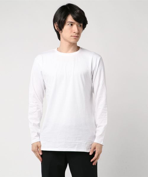 MinoriTY(マイノリティ)の「(2点セット)アンサンブル/ニットソー/ブークレパイル長袖+長袖(Tシャツ/カットソー・メンズ・ブラック/ネイビー/杢グレー/ワイン・M/L)」の6枚目の写真