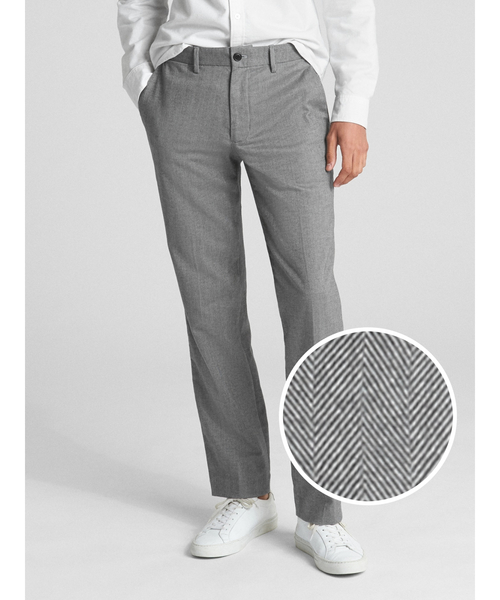 GAP（ギャップ）の「ストレートフィット ブラッシュド加工ツイルパンツ（Gapflex）（その他パンツ・メンズ・ブルー系その他/ヘザーグレー・29W 30L/31W 30L/28W 30L/32W 30L/32W 32L/33W 32L/36W 32L/30W 30L/31W 32L/34W 32L）」の2枚目の写真