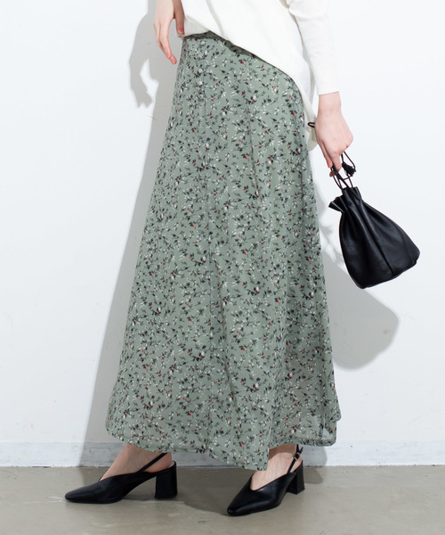 Aunt Marie's（アントマリーズ）の「AUNT MARIE'S クルミボタンFlowerマーメイドスカート（スカート・レディース・ブラック/レッド/グリーン・FREE）」の3枚目の写真