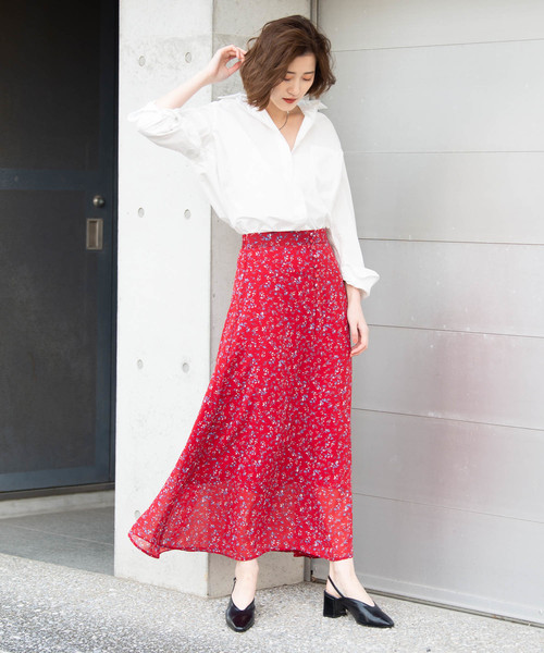 Aunt Marie's（アントマリーズ）の「AUNT MARIE'S クルミボタンFlowerマーメイドスカート（スカート・レディース・ブラック/レッド/グリーン・FREE）」の21枚目の写真