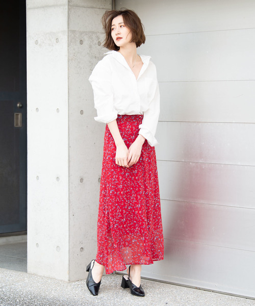 Aunt Marie's（アントマリーズ）の「AUNT MARIE'S クルミボタンFlowerマーメイドスカート（スカート・レディース・ブラック/レッド/グリーン・FREE）」の22枚目の写真