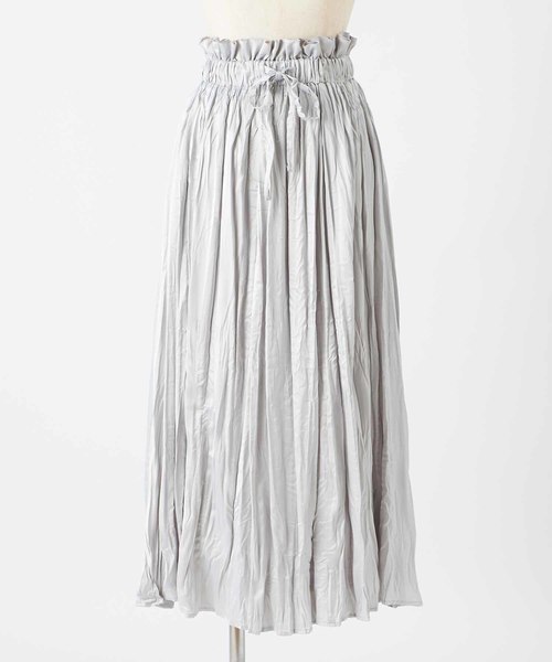 one after another NICE CLAUP（ワンアフターアナザーナイスクラップ）の「クリンクル加工プリーツスカート（スカート・レディース・ベージュ/パープル/サックスブルー/アイボリー・FREE）」の17枚目の写真