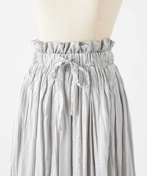 one after another NICE CLAUP（ワンアフターアナザーナイスクラップ）の「クリンクル加工プリーツスカート（スカート・レディース・ベージュ/パープル/サックスブルー/アイボリー・FREE）」の18枚目の写真