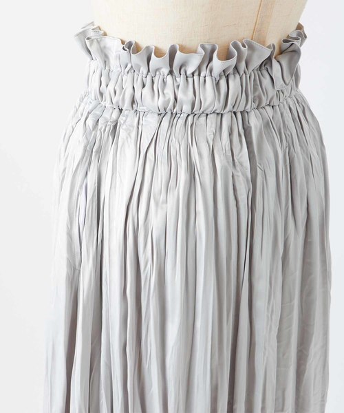 one after another NICE CLAUP（ワンアフターアナザーナイスクラップ）の「クリンクル加工プリーツスカート（スカート・レディース・ベージュ/パープル/サックスブルー/アイボリー・FREE）」の19枚目の写真